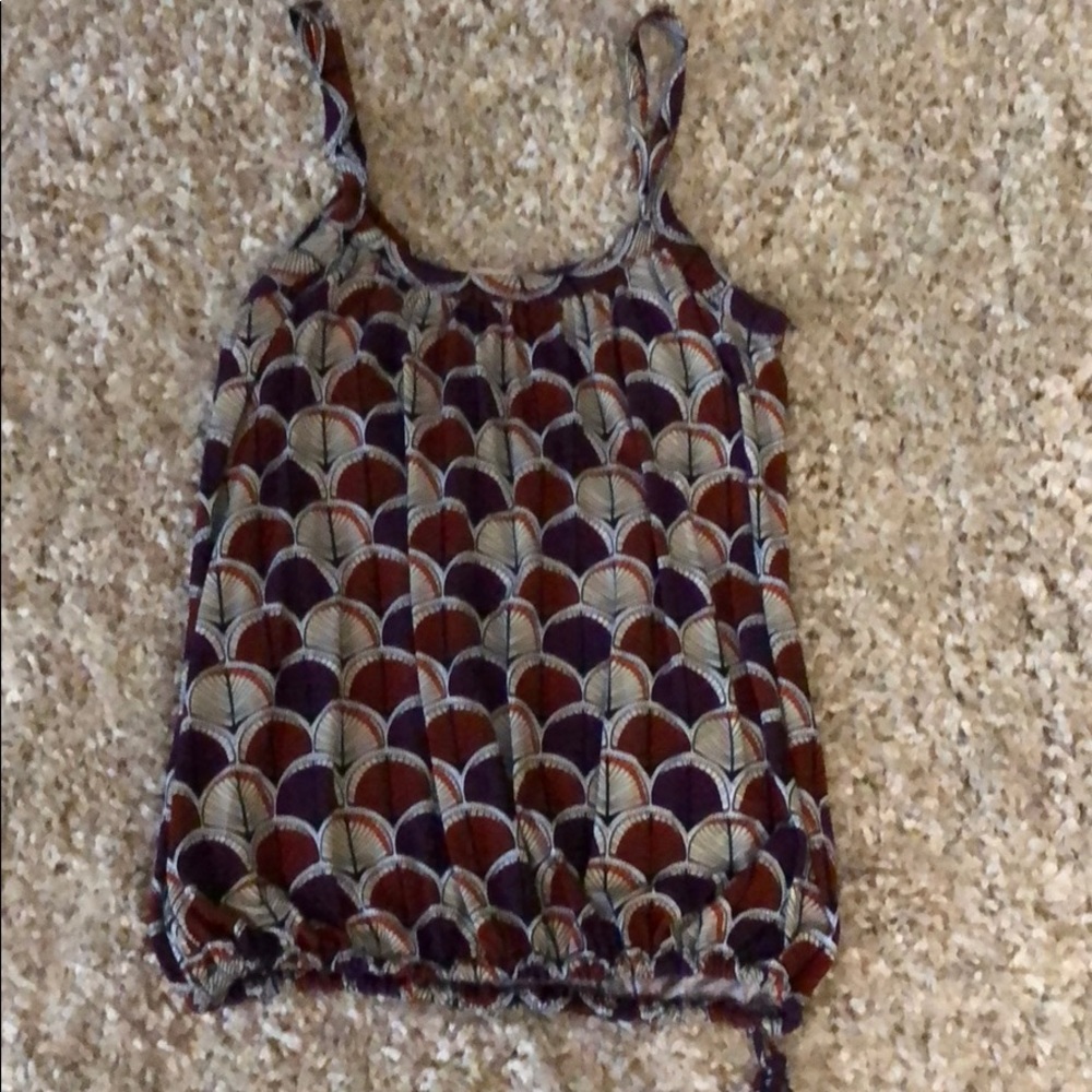 Multi color purple white orange tank top